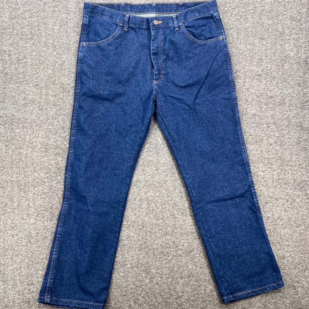 Wrangler Mens Five Star Premium Stretch Regular Fit Jeans Dark Wash 38x29 NEW